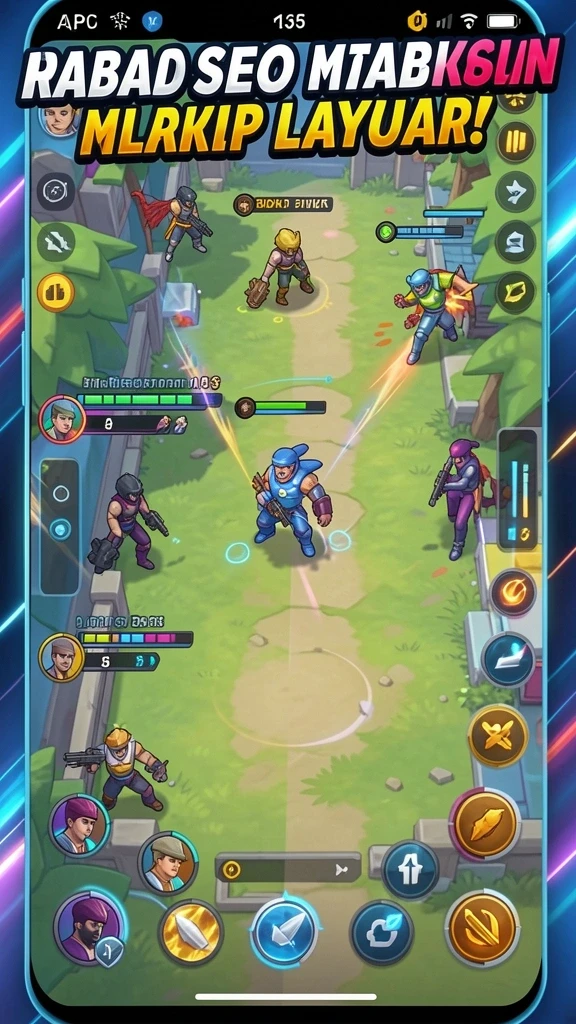 898a - Tampilan awal game yang menarik dan penuh warna.